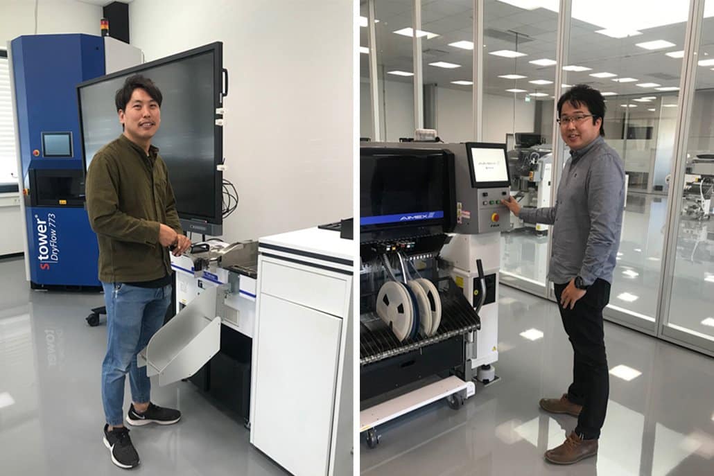 v.l. Takuya Sakagami und Takuya Narukawa, Technische Berater bei FUJI EUROPE CORPORATION in Kelsterbach